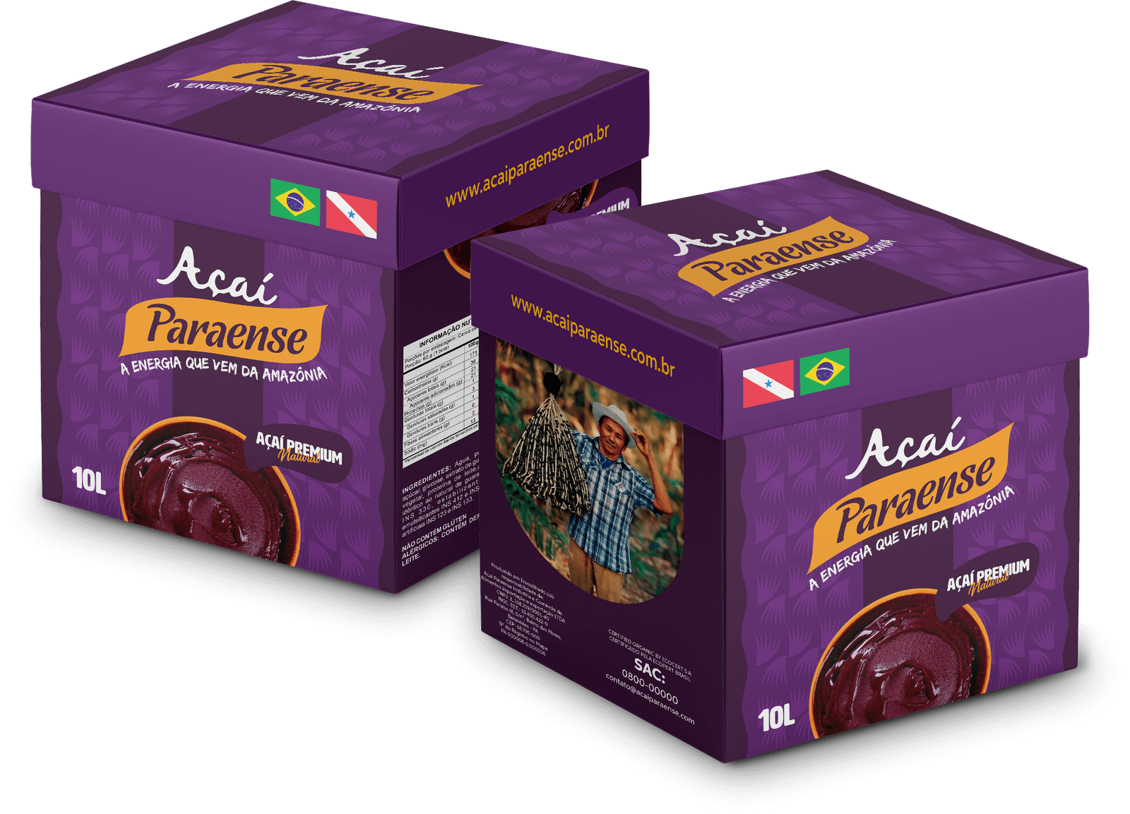 Caixas de Açaí Paraense